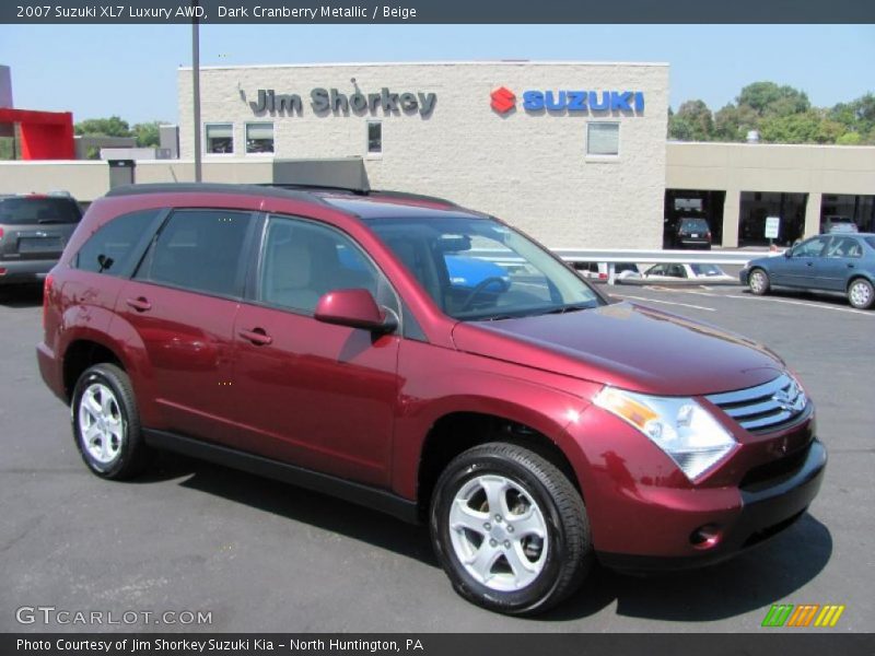 Dark Cranberry Metallic / Beige 2007 Suzuki XL7 Luxury AWD
