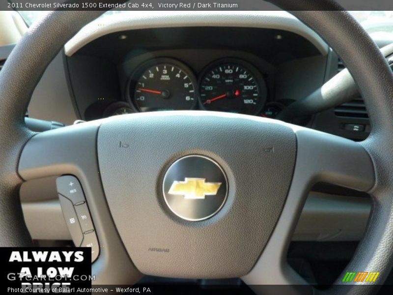 Victory Red / Dark Titanium 2011 Chevrolet Silverado 1500 Extended Cab 4x4