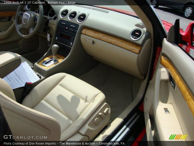 Brilliant Red / Beige 2009 Audi A4 2.0T Cabriolet