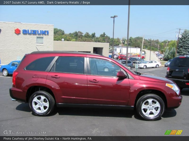 Dark Cranberry Metallic / Beige 2007 Suzuki XL7 Luxury AWD