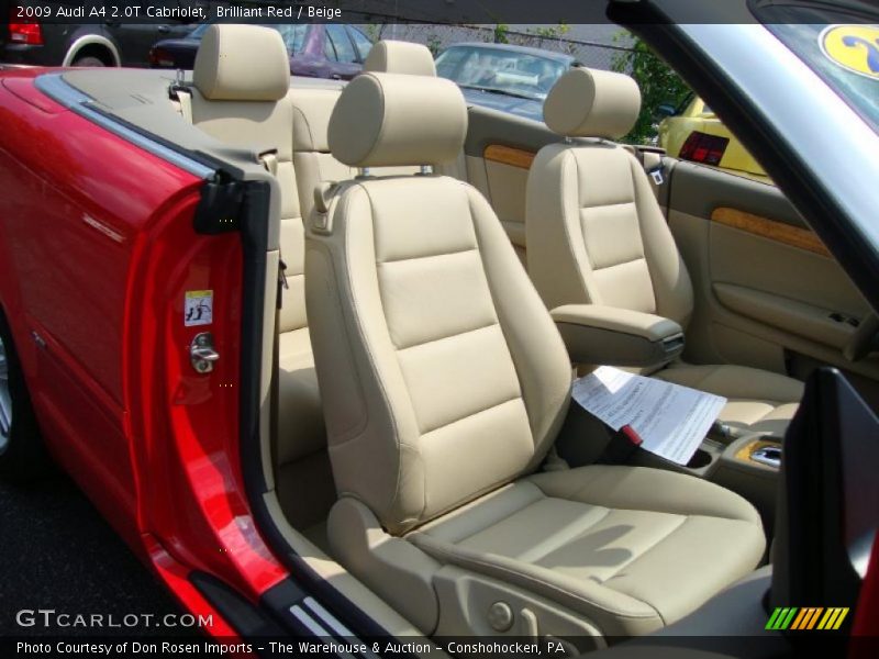 Brilliant Red / Beige 2009 Audi A4 2.0T Cabriolet
