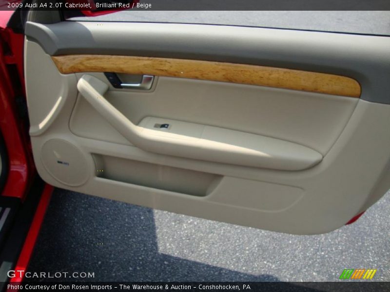 Brilliant Red / Beige 2009 Audi A4 2.0T Cabriolet