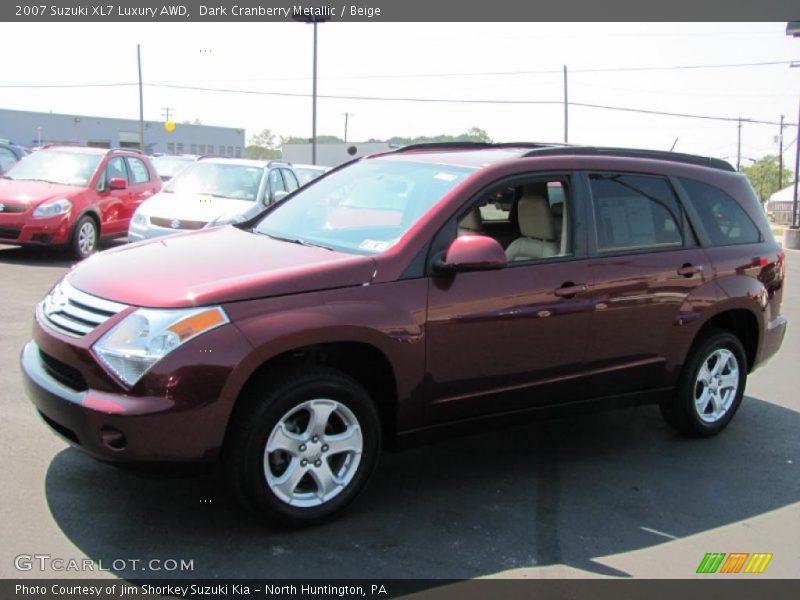 Dark Cranberry Metallic / Beige 2007 Suzuki XL7 Luxury AWD