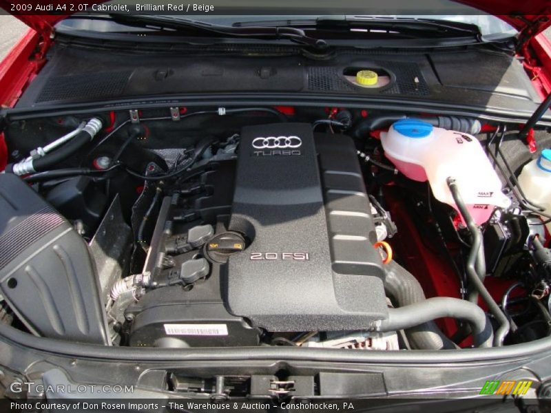 Brilliant Red / Beige 2009 Audi A4 2.0T Cabriolet