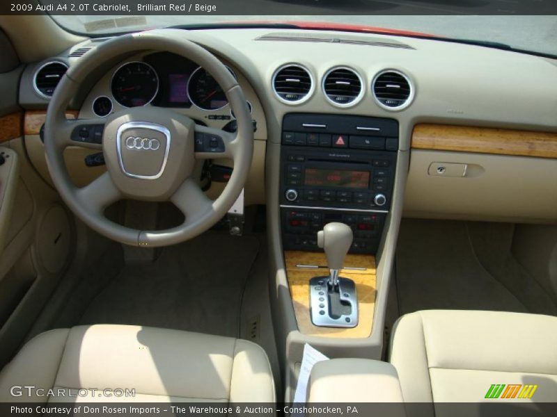 Brilliant Red / Beige 2009 Audi A4 2.0T Cabriolet