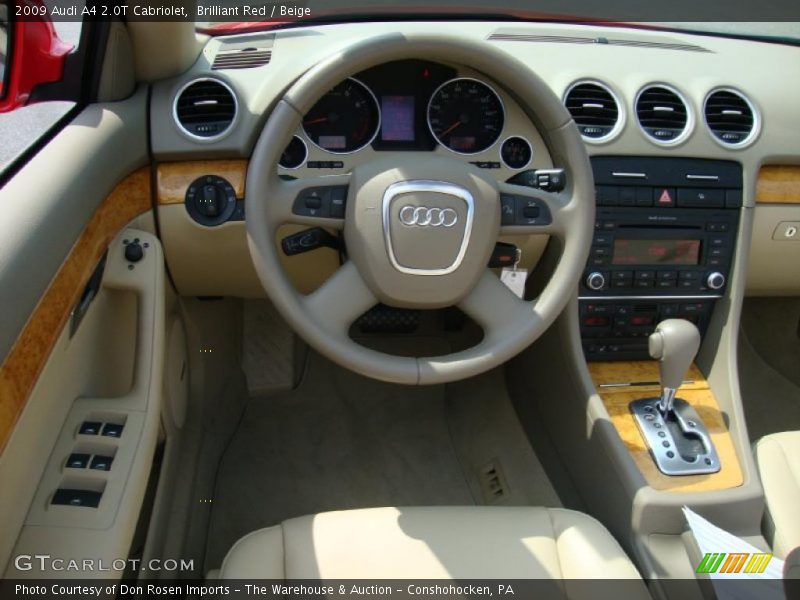 Brilliant Red / Beige 2009 Audi A4 2.0T Cabriolet