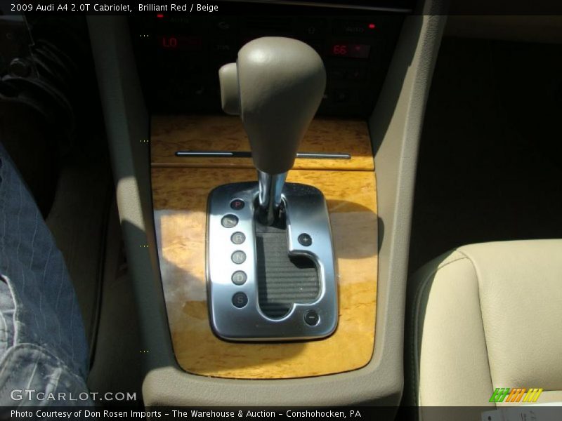Brilliant Red / Beige 2009 Audi A4 2.0T Cabriolet