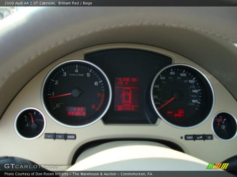 Brilliant Red / Beige 2009 Audi A4 2.0T Cabriolet