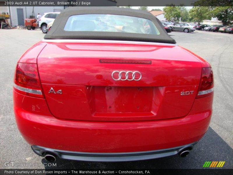Brilliant Red / Beige 2009 Audi A4 2.0T Cabriolet