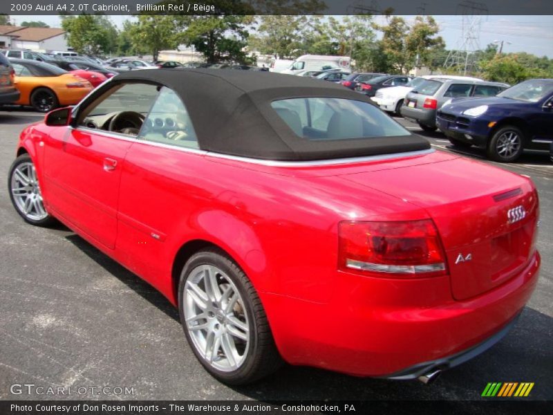 Brilliant Red / Beige 2009 Audi A4 2.0T Cabriolet