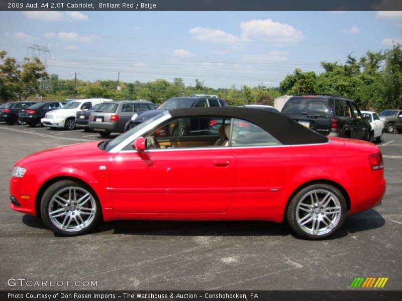 Brilliant Red / Beige 2009 Audi A4 2.0T Cabriolet