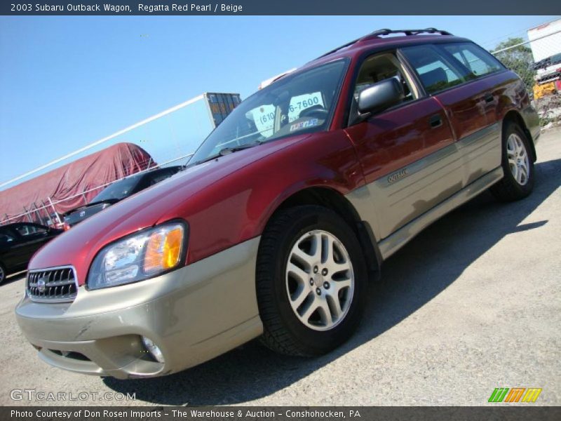 Regatta Red Pearl / Beige 2003 Subaru Outback Wagon