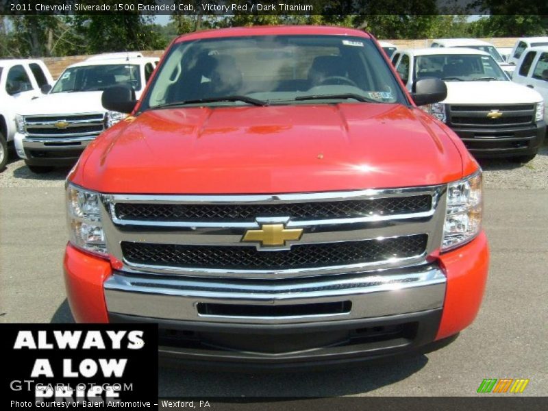 Victory Red / Dark Titanium 2011 Chevrolet Silverado 1500 Extended Cab