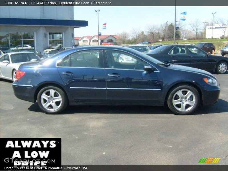 Opulent Blue Pearl / Parchment 2008 Acura RL 3.5 AWD Sedan