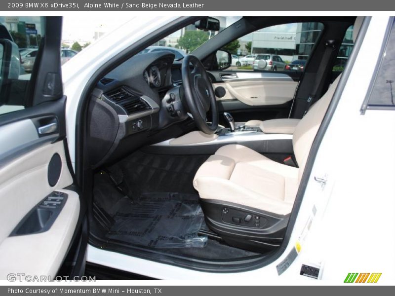 Alpine White / Sand Beige Nevada Leather 2009 BMW X6 xDrive35i