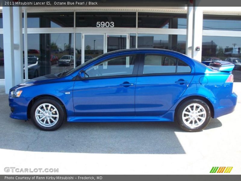 Octane Blue Pearl / Black 2011 Mitsubishi Lancer ES