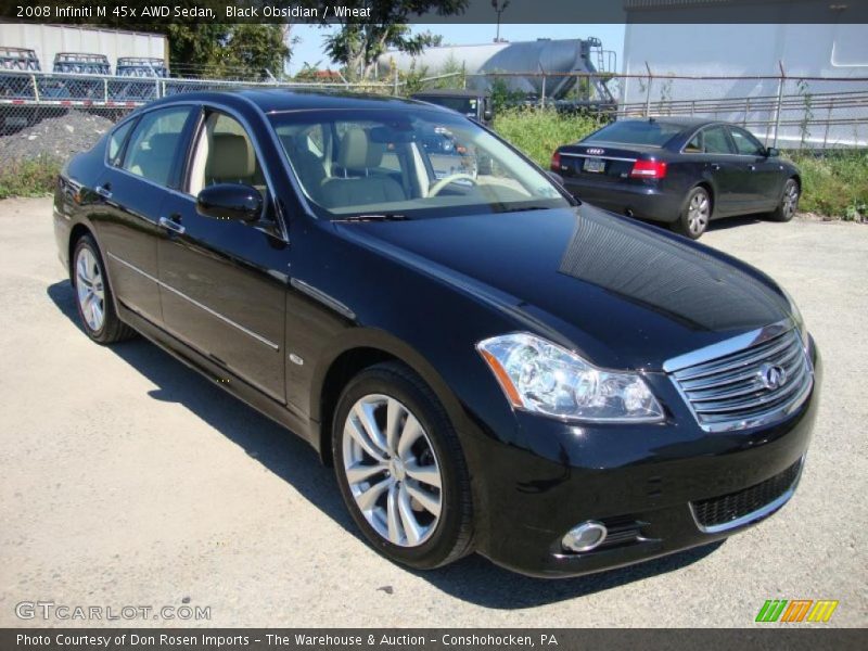 Black Obsidian / Wheat 2008 Infiniti M 45x AWD Sedan