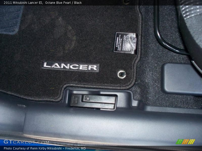 Octane Blue Pearl / Black 2011 Mitsubishi Lancer ES