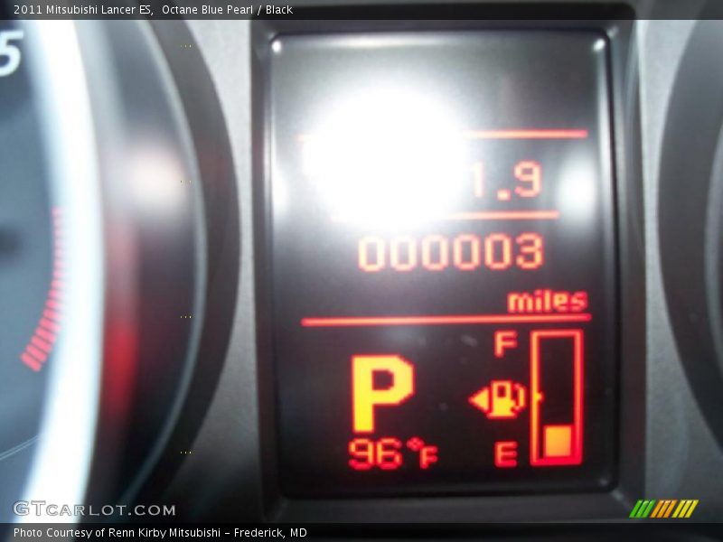 Octane Blue Pearl / Black 2011 Mitsubishi Lancer ES