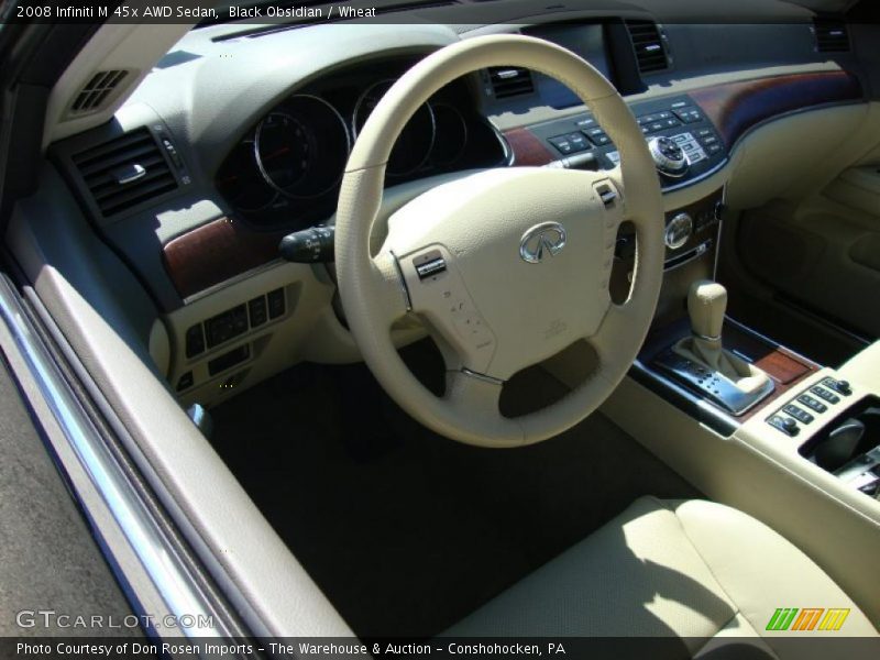 Black Obsidian / Wheat 2008 Infiniti M 45x AWD Sedan