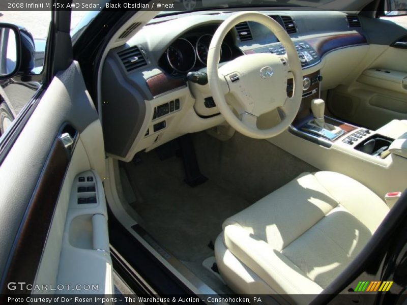 Black Obsidian / Wheat 2008 Infiniti M 45x AWD Sedan