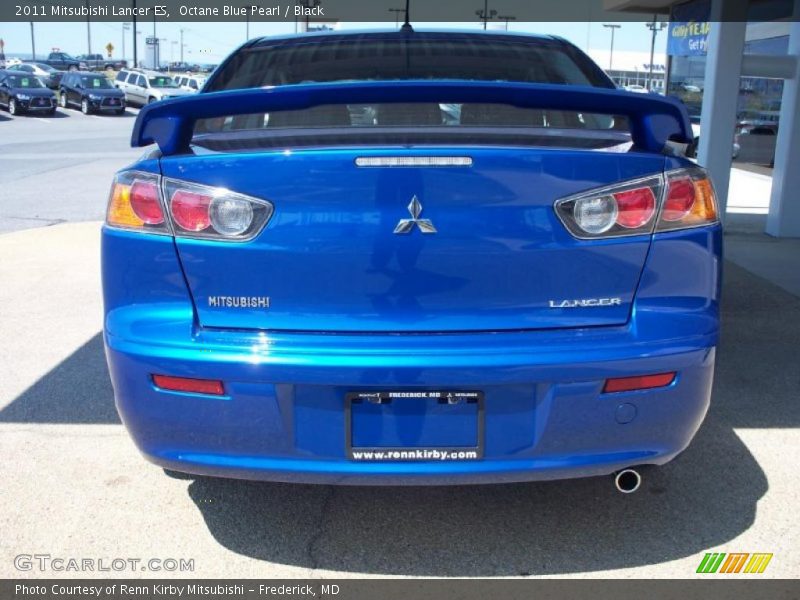 Octane Blue Pearl / Black 2011 Mitsubishi Lancer ES