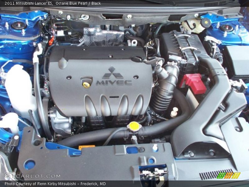 Octane Blue Pearl / Black 2011 Mitsubishi Lancer ES