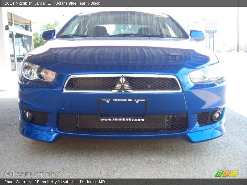 Octane Blue Pearl / Black 2011 Mitsubishi Lancer ES