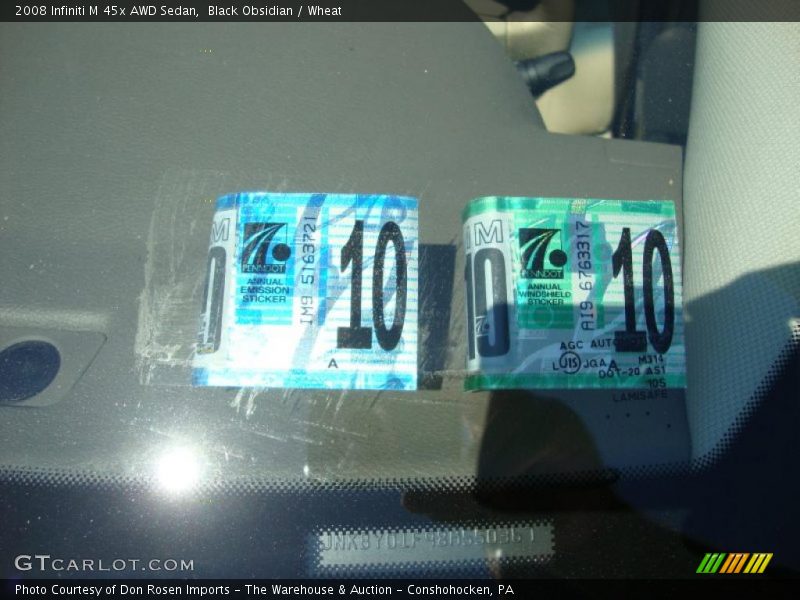 Black Obsidian / Wheat 2008 Infiniti M 45x AWD Sedan