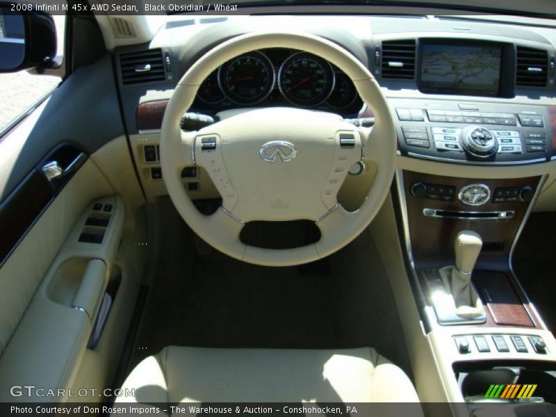 Black Obsidian / Wheat 2008 Infiniti M 45x AWD Sedan