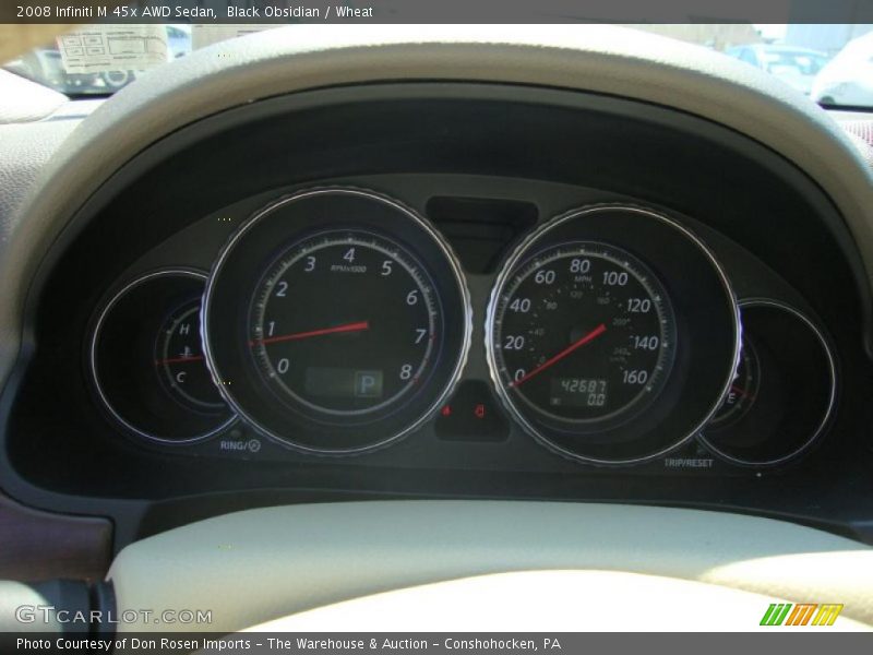 Black Obsidian / Wheat 2008 Infiniti M 45x AWD Sedan