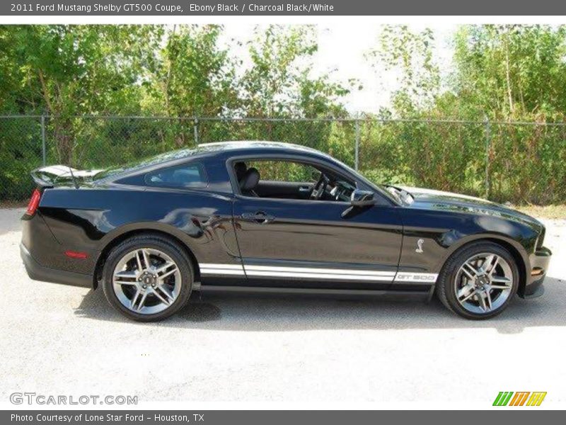 Ebony Black / Charcoal Black/White 2011 Ford Mustang Shelby GT500 Coupe