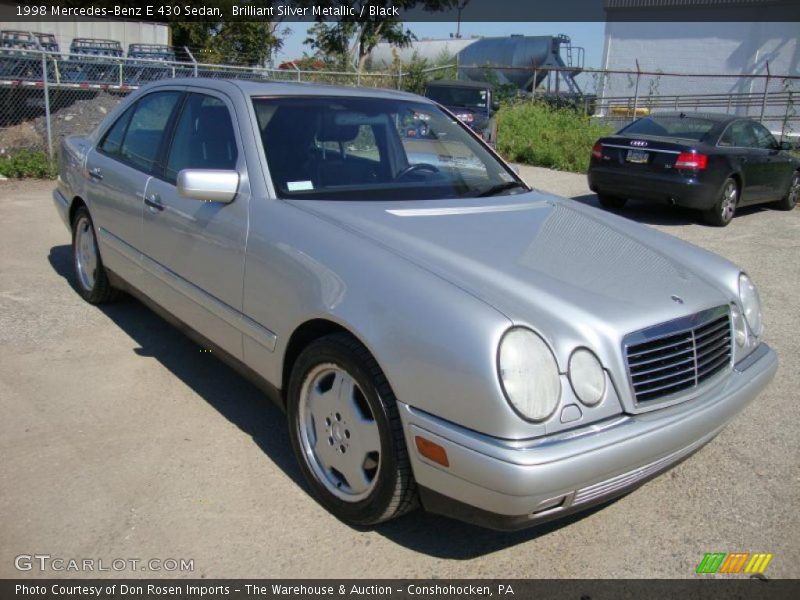 Brilliant Silver Metallic / Black 1998 Mercedes-Benz E 430 Sedan