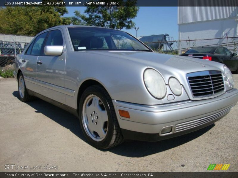 Brilliant Silver Metallic / Black 1998 Mercedes-Benz E 430 Sedan