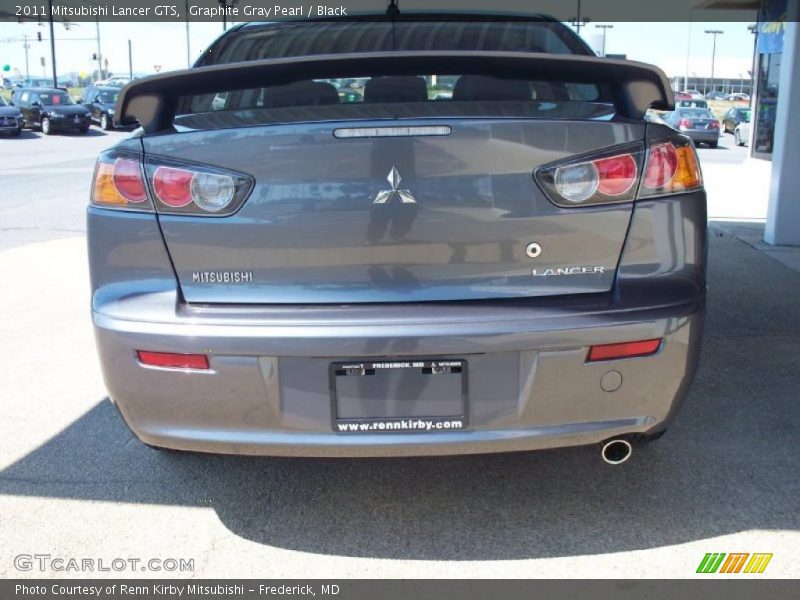 Graphite Gray Pearl / Black 2011 Mitsubishi Lancer GTS