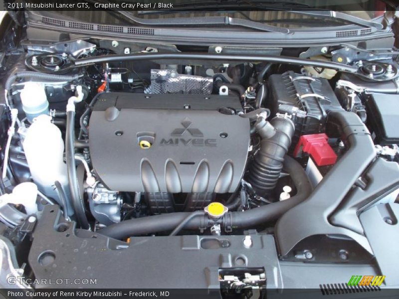 Graphite Gray Pearl / Black 2011 Mitsubishi Lancer GTS