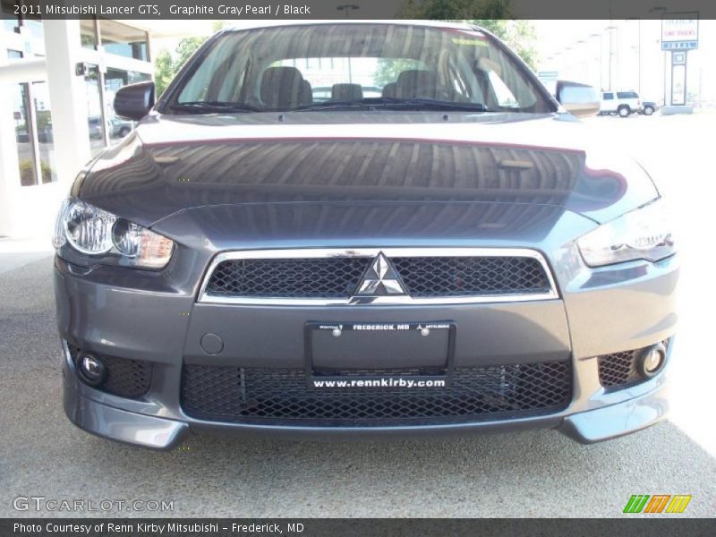 Graphite Gray Pearl / Black 2011 Mitsubishi Lancer GTS