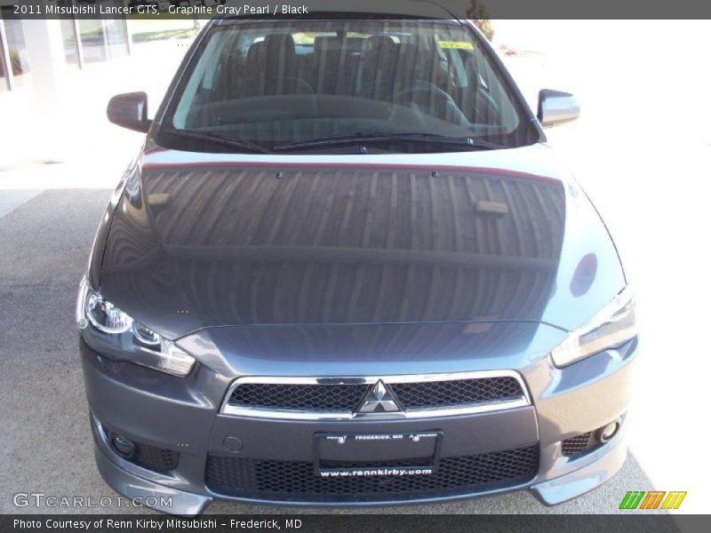 Graphite Gray Pearl / Black 2011 Mitsubishi Lancer GTS