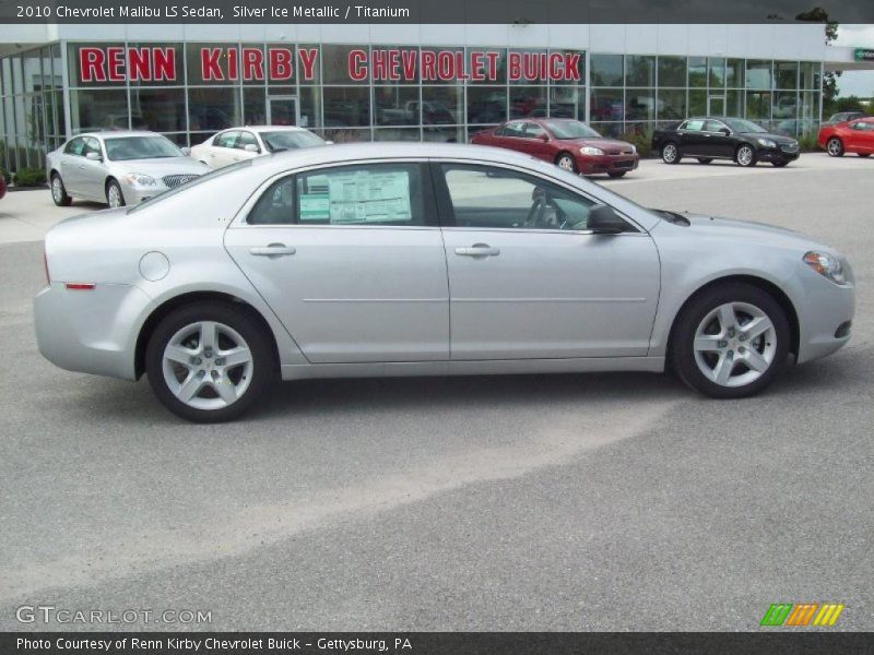 Silver Ice Metallic / Titanium 2010 Chevrolet Malibu LS Sedan