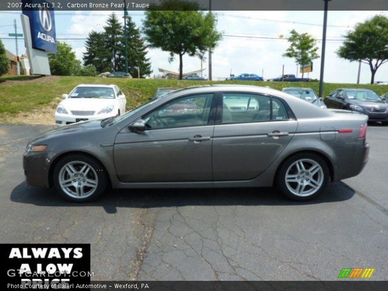 Carbon Bronze Pearl / Taupe 2007 Acura TL 3.2