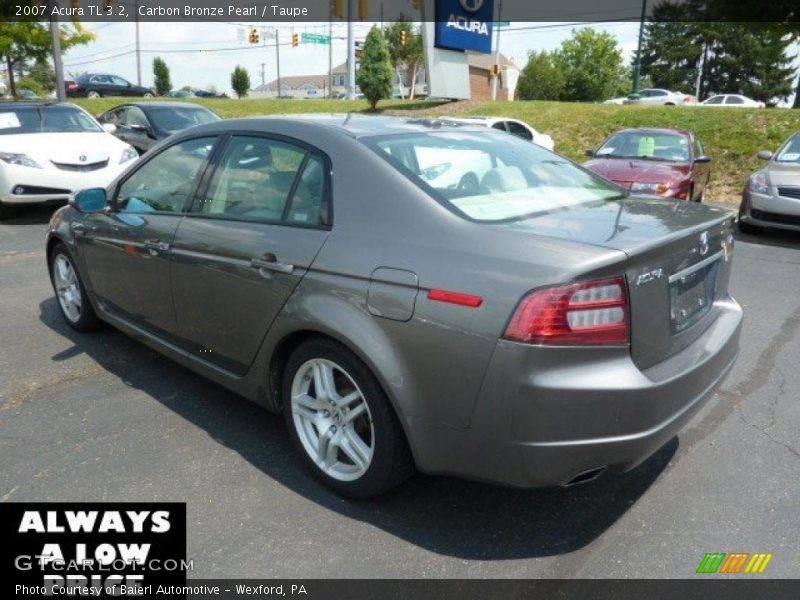 Carbon Bronze Pearl / Taupe 2007 Acura TL 3.2