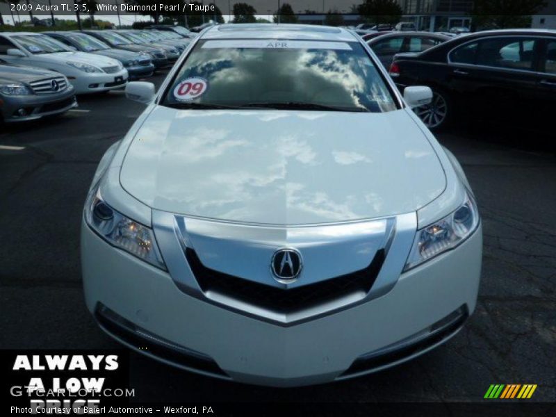 White Diamond Pearl / Taupe 2009 Acura TL 3.5