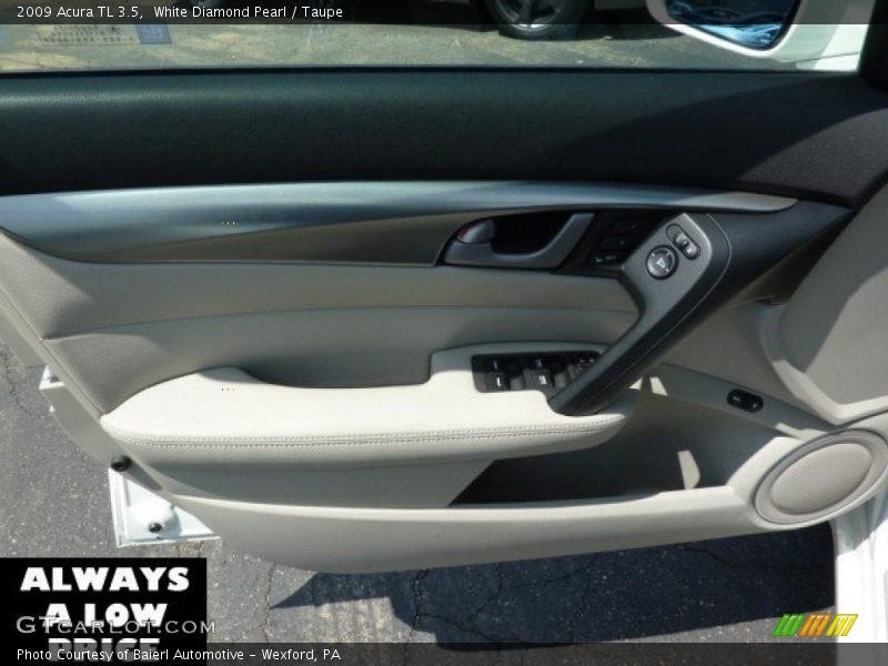 White Diamond Pearl / Taupe 2009 Acura TL 3.5