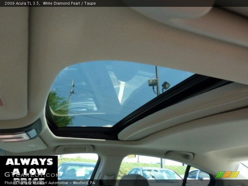 White Diamond Pearl / Taupe 2009 Acura TL 3.5