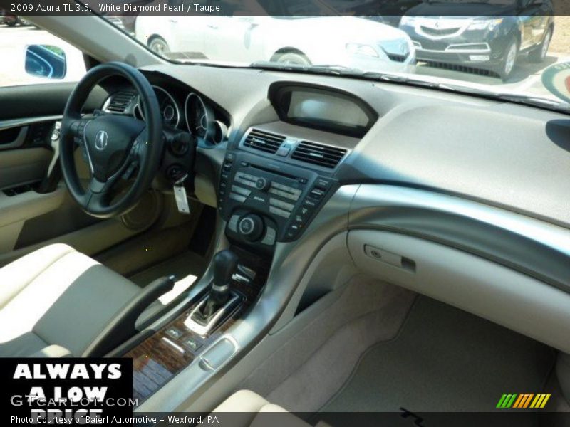 White Diamond Pearl / Taupe 2009 Acura TL 3.5