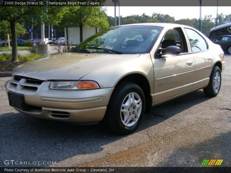 Champagne Beige Pearl / Agate 2000 Dodge Stratus SE