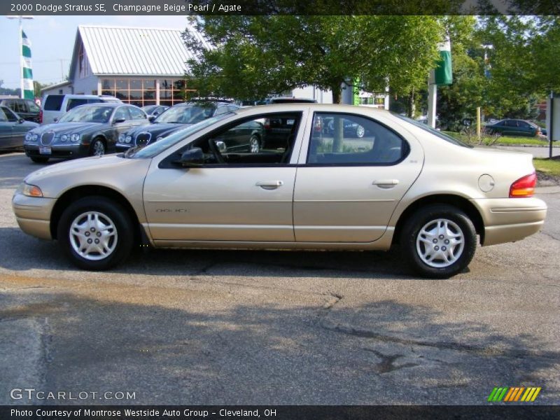 Champagne Beige Pearl / Agate 2000 Dodge Stratus SE