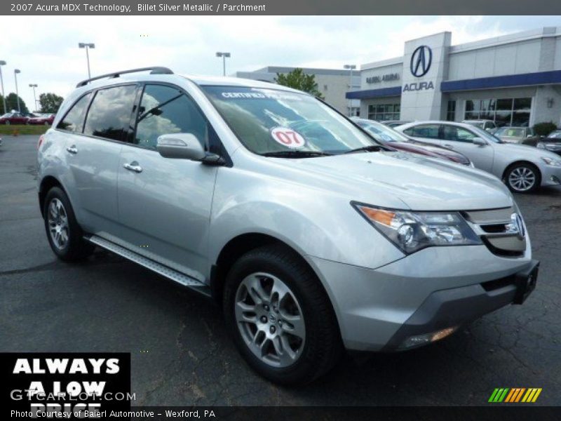 Billet Silver Metallic / Parchment 2007 Acura MDX Technology