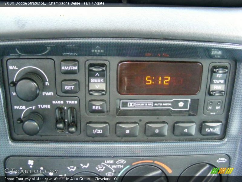 Champagne Beige Pearl / Agate 2000 Dodge Stratus SE