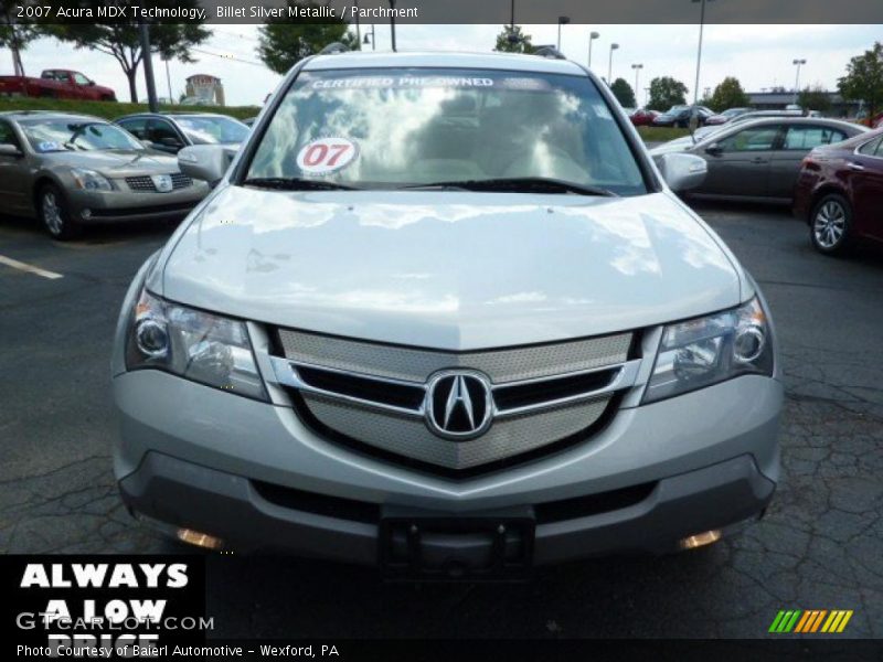 Billet Silver Metallic / Parchment 2007 Acura MDX Technology